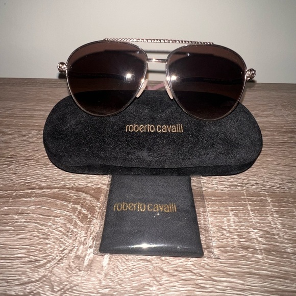 Roberto Cavalli Accessories - New Roberto Cavalli Hoedus 899S Rose Gold Aviator Sunglasses 59mm
